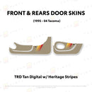 Taco Vinyl Lower Section Door Skins for Tacoma (1995-2004) - Aspire Auto Accessories
