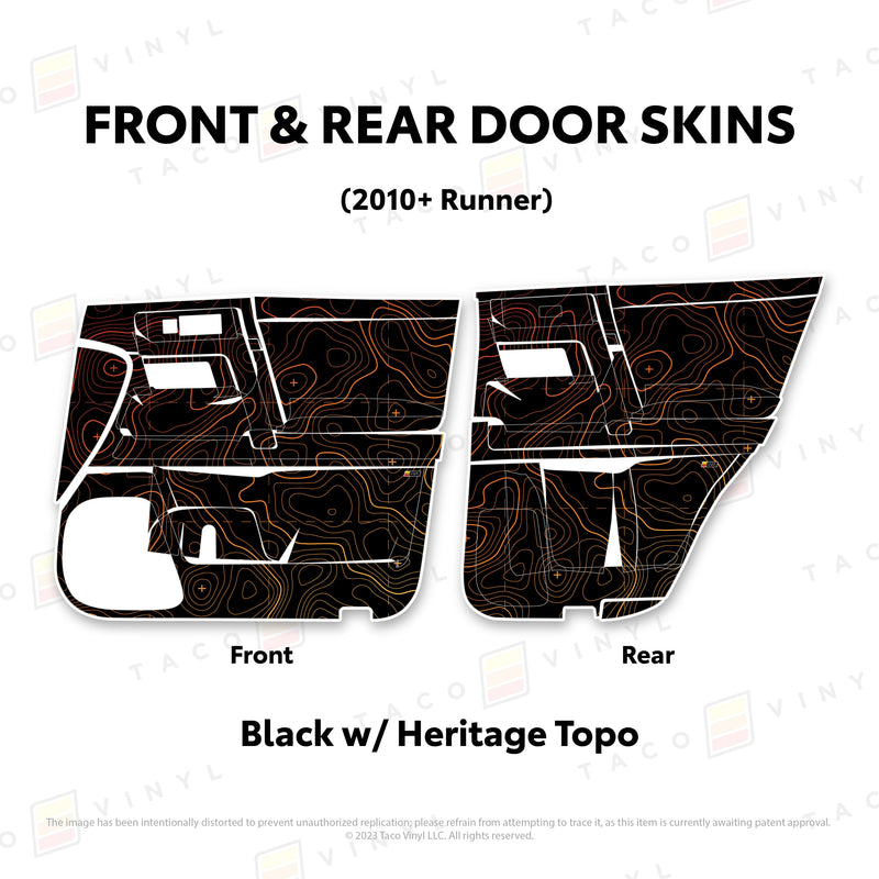 Taco Vinyl Door Skins for 4Runner (2010-2024) - Aspire Auto Accessories