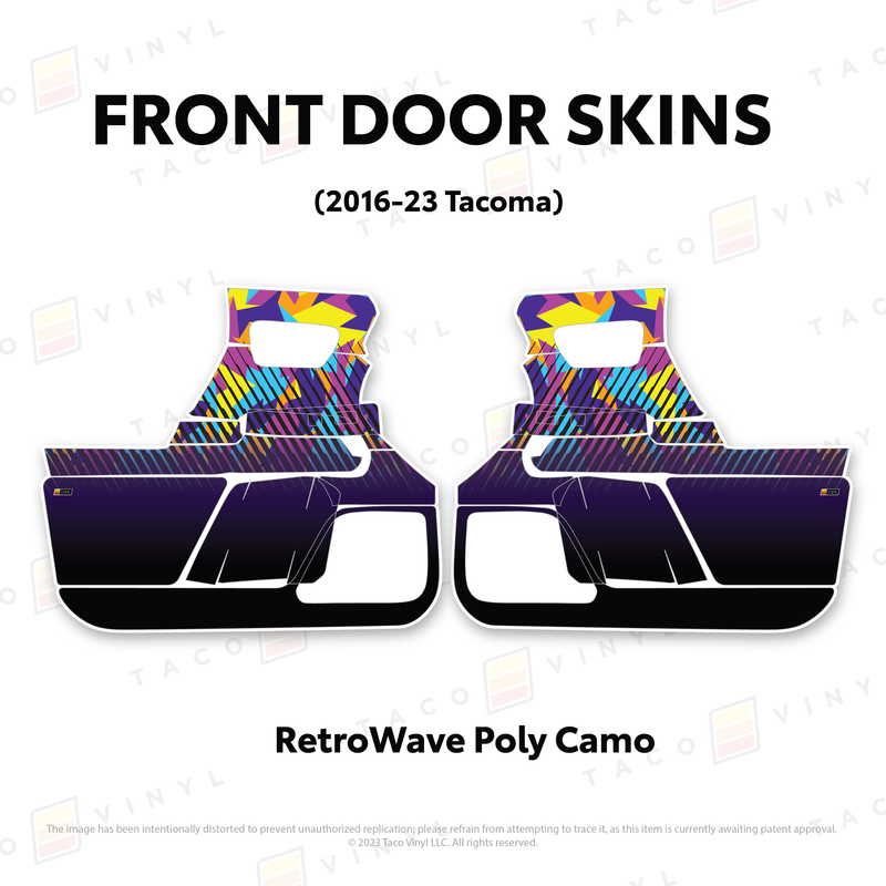 Taco Vinyl Door Skins for Tacoma (2016-2023) - Aspire Auto Accessories