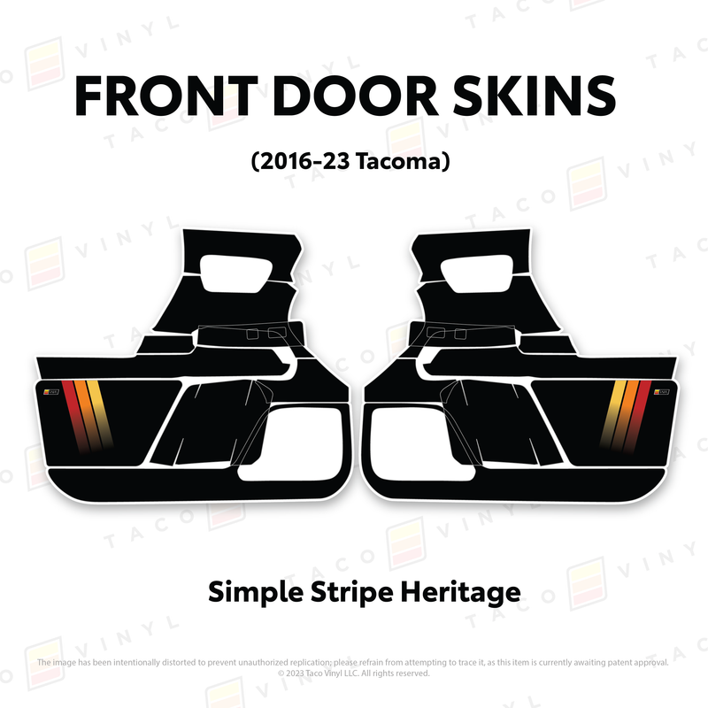 Taco Vinyl Door Skins for Tacoma (2016-2023) - Aspire Auto Accessories