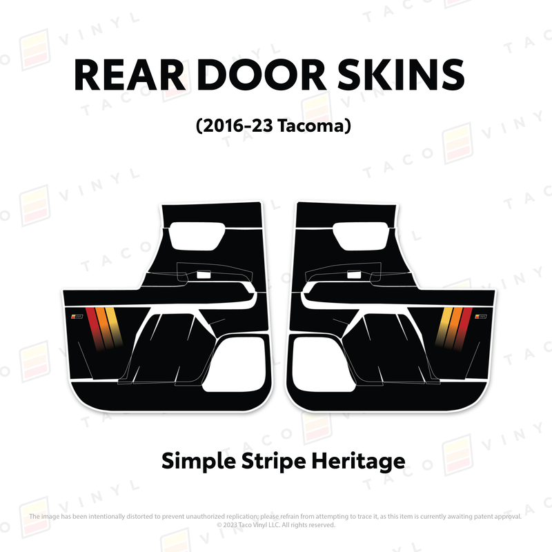 Taco Vinyl Door Skins for Tacoma (2016-2023) - Aspire Auto Accessories