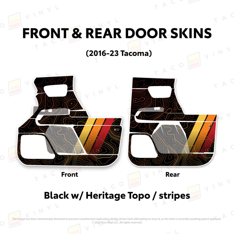 Taco Vinyl Door Skins for Tacoma (2016-2023) - Aspire Auto Accessories