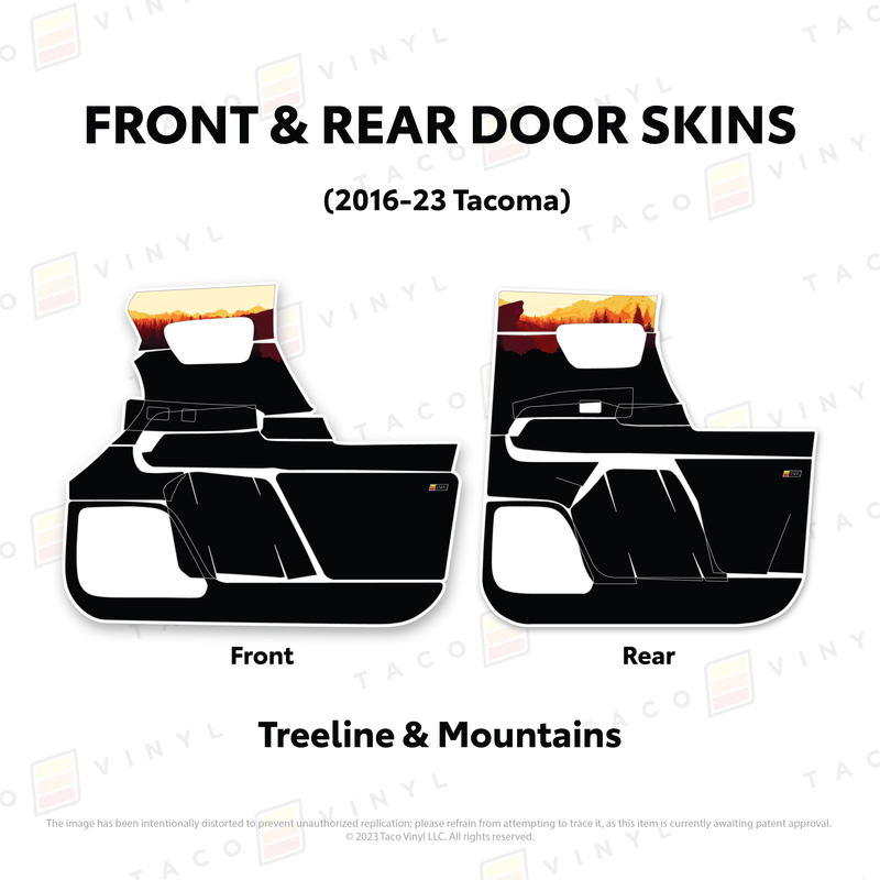 Taco Vinyl Door Skins for Tacoma (2016-2023) - Aspire Auto Accessories