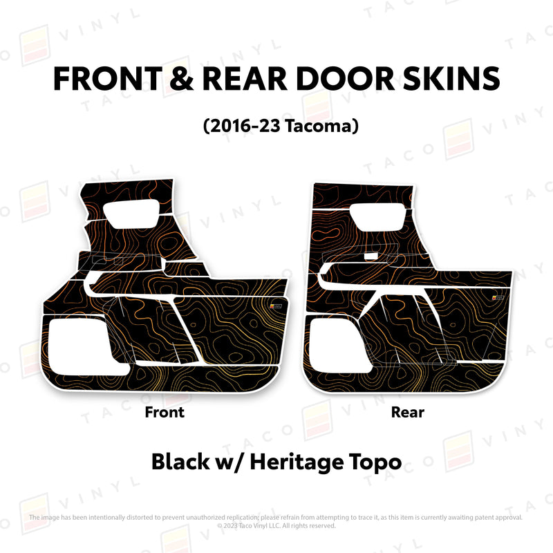 Taco Vinyl Door Skins for Tacoma (2016-2023) - Aspire Auto Accessories