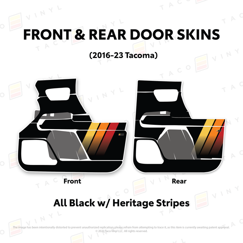 Taco Vinyl Door Skins for Tacoma (2016-2023) - Aspire Auto Accessories
