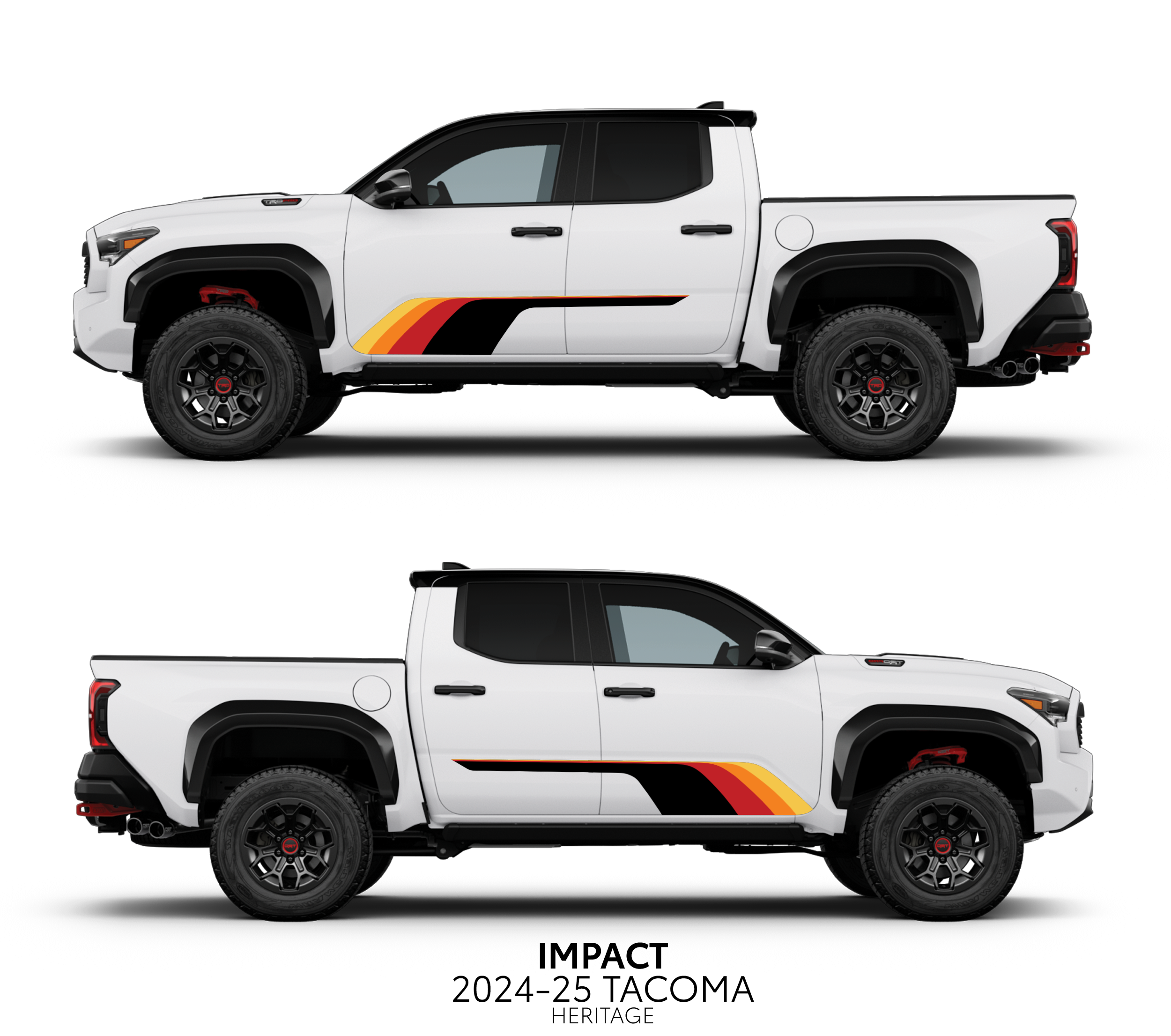 Car Rocker Panel Decals Taco Vinyl Impact Rocker Panel Decal Kit for Tacoma (2024-2025)