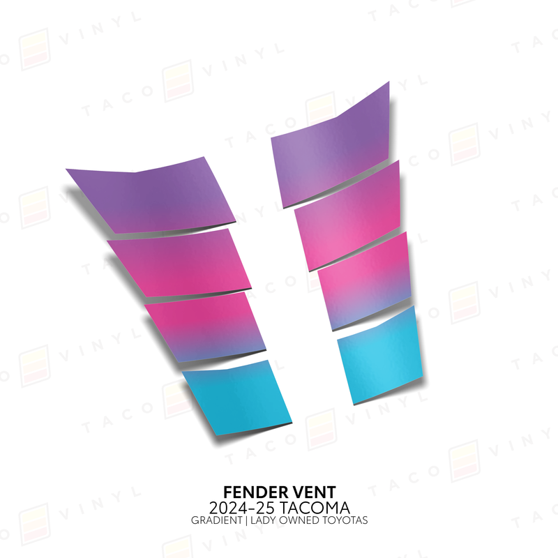 Taco Vinyl Gradient Fender Vents for Tacoma (2024-2025)
