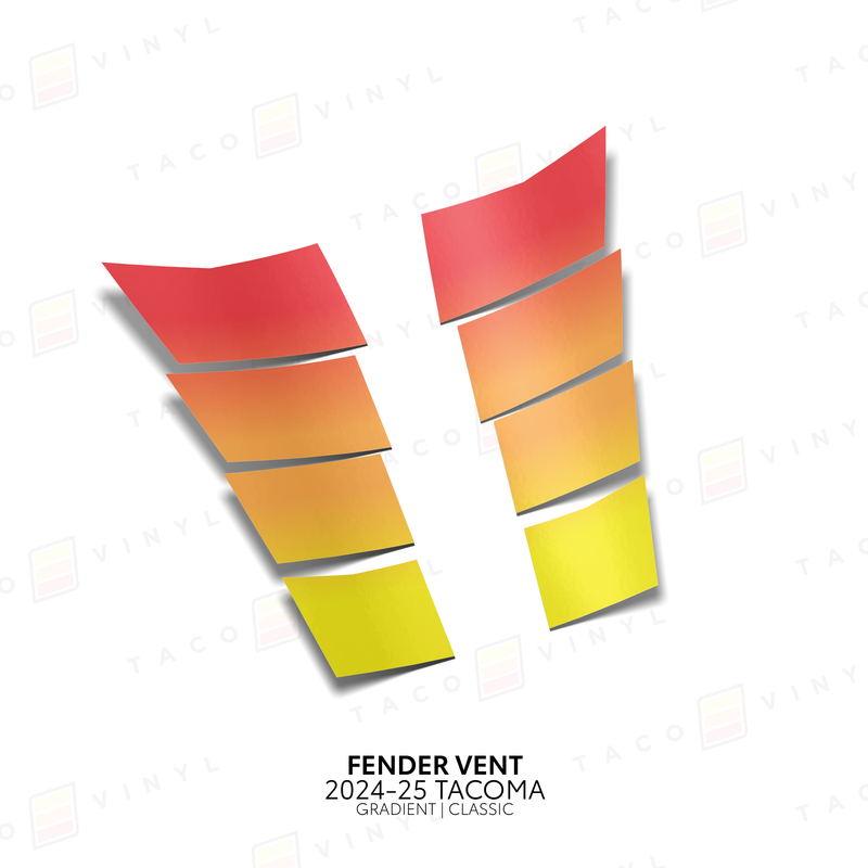 Taco Vinyl Gradient Fender Vents for Tacoma (2024-2025)
