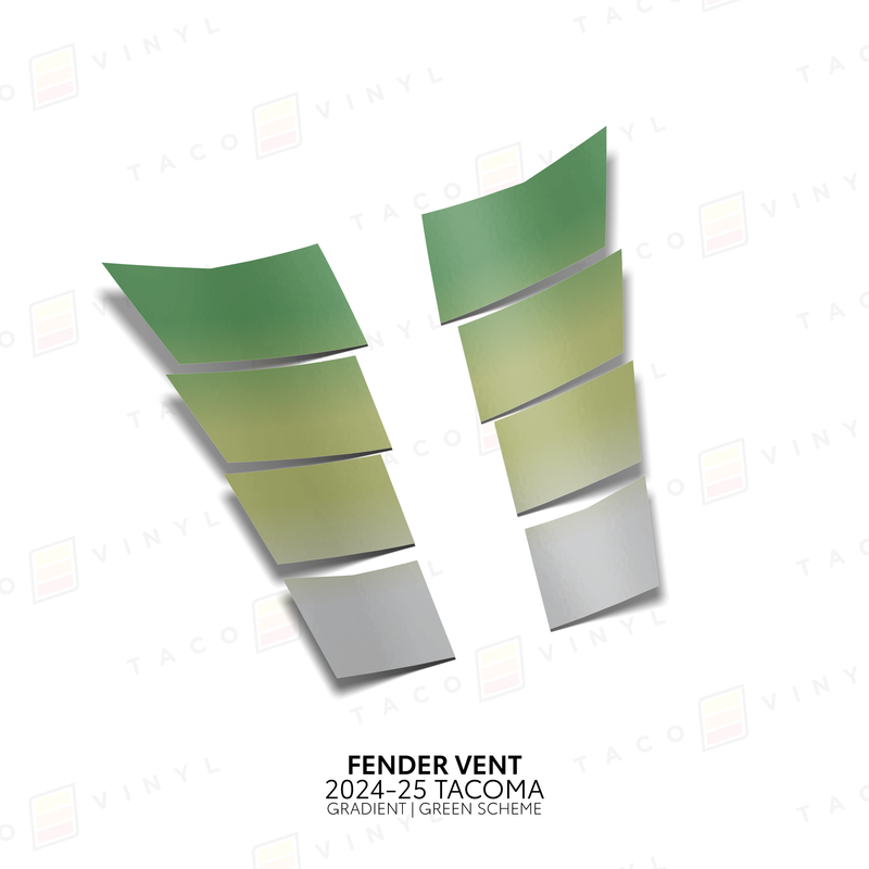 Taco Vinyl Gradient Fender Vents for Tacoma (2024-2025)