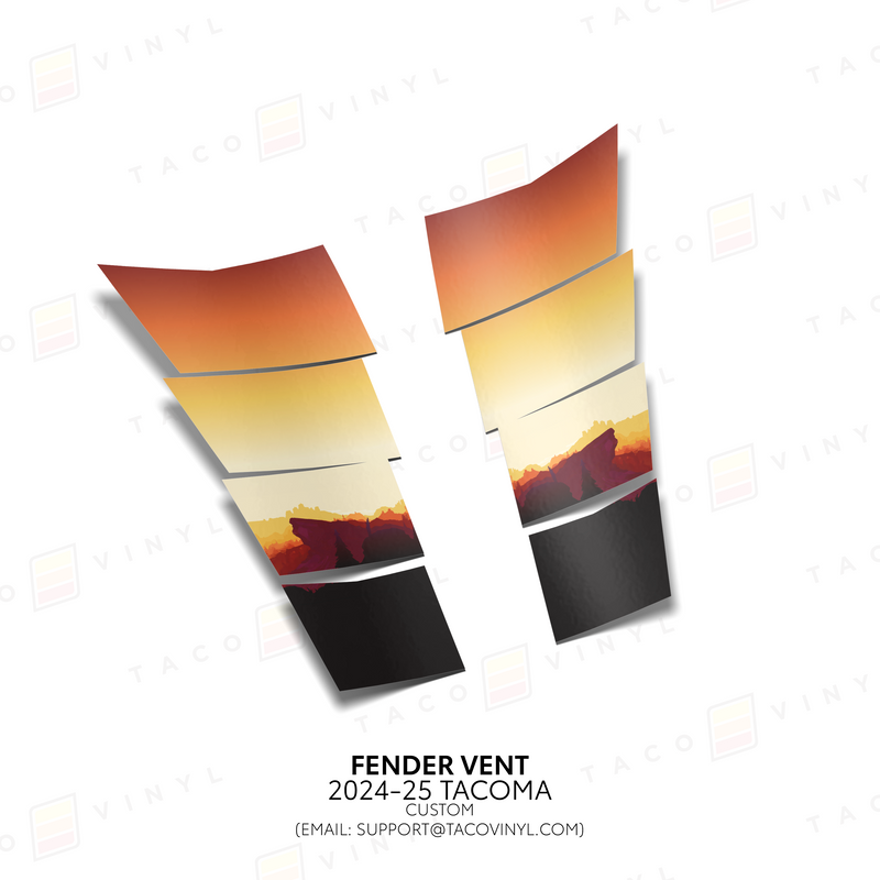 Taco Vinyl Gradient Fender Vents for Tacoma (2024-2025)