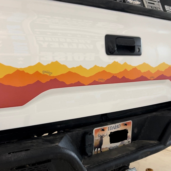 Taco Vinyl Tailgate Sunset Mountain Decal for Tacoma (2016-2023)