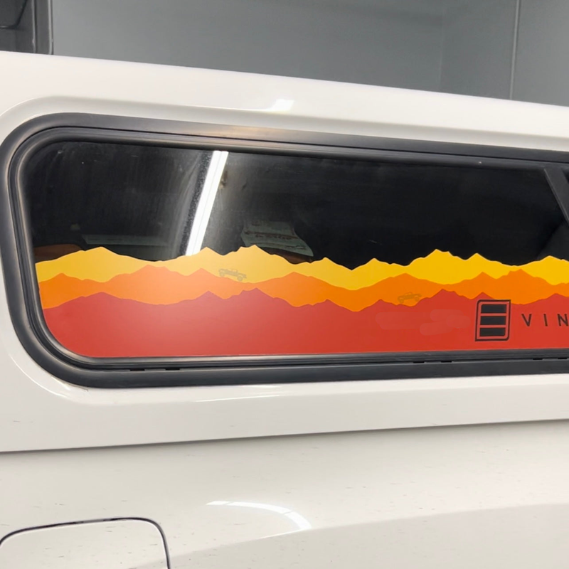 Taco Vinyl Tailgate Sunset Mountain Decal for Tacoma (2016-2023)