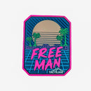 Free Man Retro Miami PVC Patch - Aspire Auto Accessories