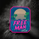 Free Man Retro Miami PVC Patch - Aspire Auto Accessories
