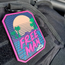 Free Man Retro Miami PVC Patch - Aspire Auto Accessories