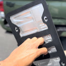 Two-Tone Silicone Topographic License Plate Frame - Anti-Rattle, Anti-Scratch Plate Wrap - Aspire Auto Accessories