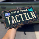 Two-Tone Silicone Topographic License Plate Frame - Anti-Rattle, Anti-Scratch Plate Wrap - Aspire Auto Accessories