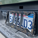 Two-Tone Silicone Topographic License Plate Frame - Anti-Rattle, Anti-Scratch Plate Wrap - Aspire Auto Accessories
