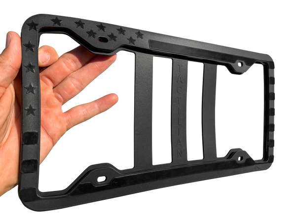 Silicone American Flag License Plate Frame - Anti-Rattle, Anti-Scratch - Aspire Auto Accessories