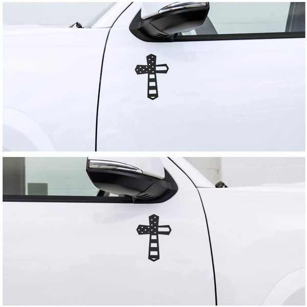 Tactilian God and Country American Flag Cross Magnet - Aspire Auto Accessories