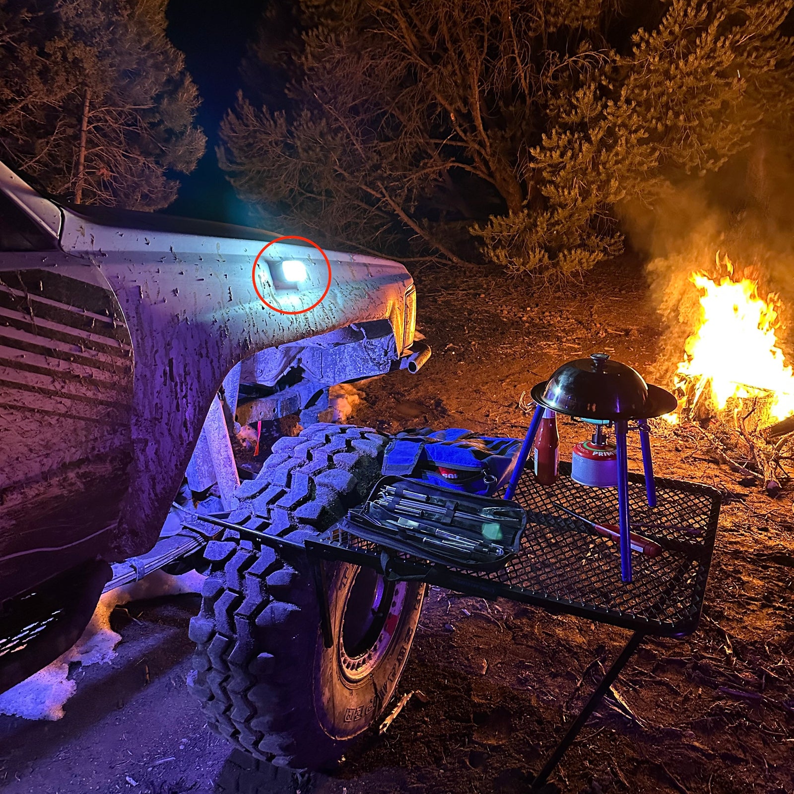 Tail Gater Tire Table Magnetic Overland Light | Aspire Auto Accessories