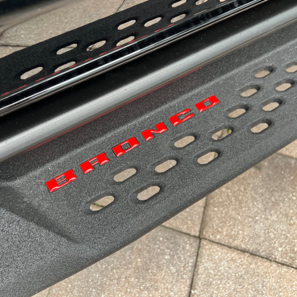 Tufskinz Running Board Letter Inserts/Overlays for Ford Bronco (2021-2025) - Aspire Auto Accessories
