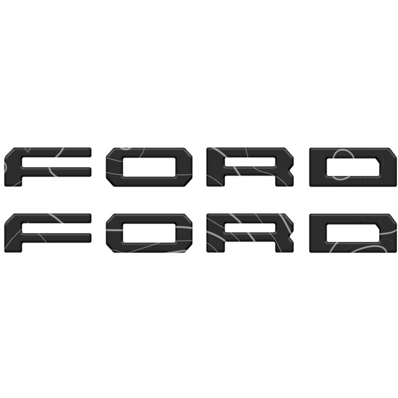 Tufskinz Running Board Letter Inserts for Super Duty & F-150 (2023-2025) - Aspire Auto Accessories