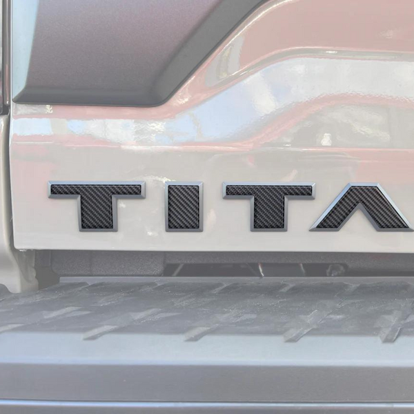 Tufskinz Tailgate Letter Emblem Overlays for Nissan Titan (2022-2024) - Aspire Auto Accessories