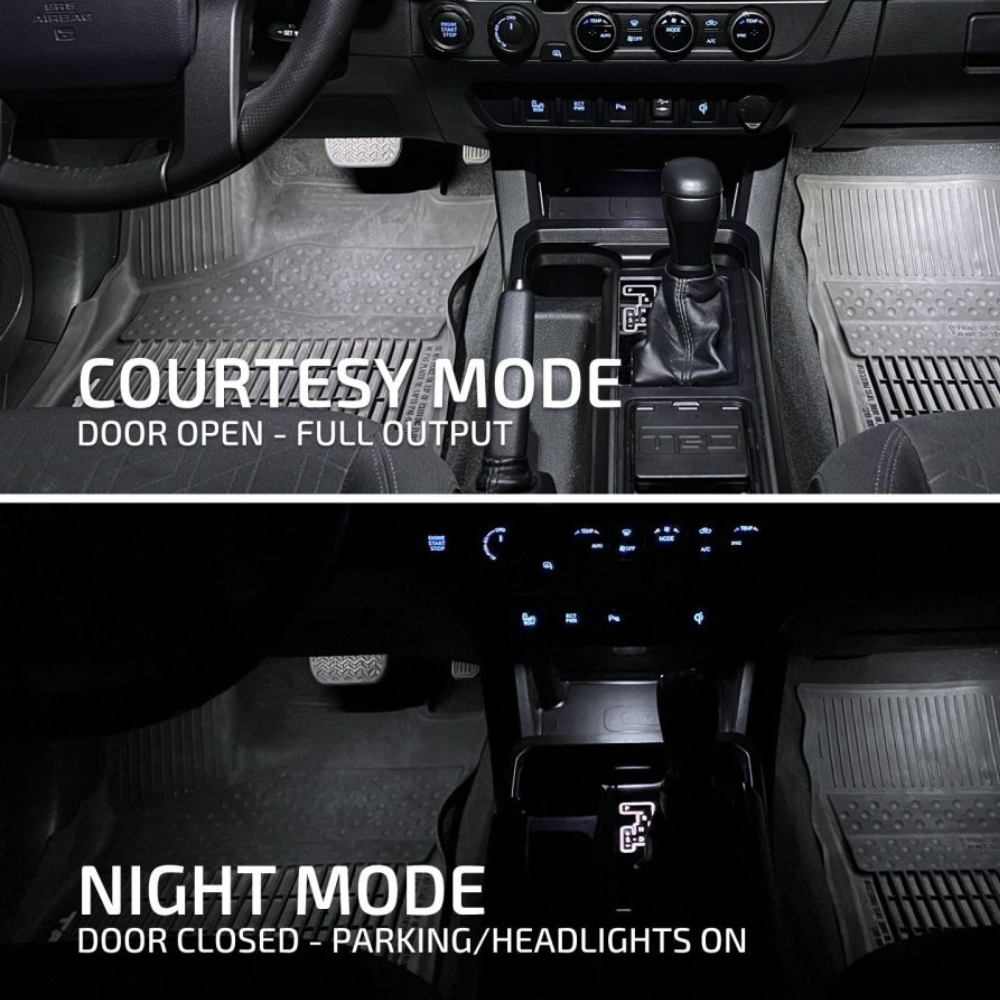 VLEDS Dual Output LED Front Footwell Light Kit for Tacoma (2016-2023 ...