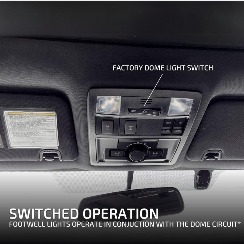 VLEDS Dual Output LED Front Footwell Kit for Toyota Tacoma (2016-2023) - Aspire Auto Accessories