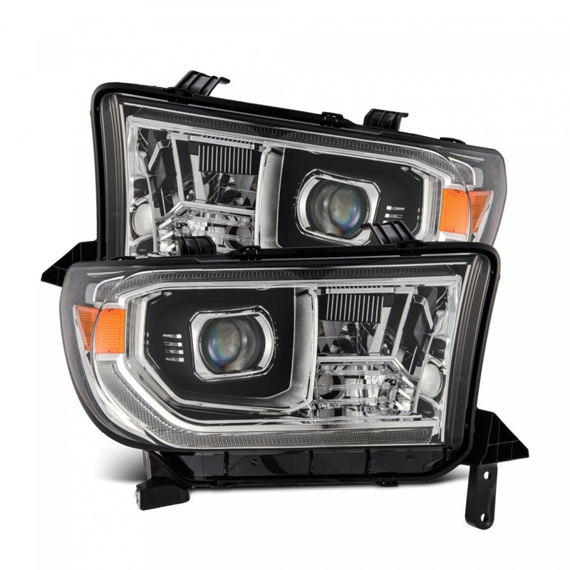 07-13 Toyota Tundra/08-17 Toyota Sequoia MK II LUXX-Series LED Projector Headlights Chrome (With Level Adjuster) - Aspire Auto Accessories