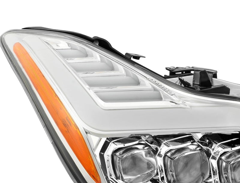 08-13 Infiniti G37/14-15 Q60 Coupe MK II NOVA-Series LED Projector Headlights Chrome - Aspire Auto Accessories