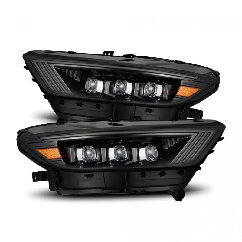 15-17 Ford Mustang/18-20 Mustang Shelby GT350/GT500 NOVA-Series LED Projector Headlights Alpha-Black - Aspire Auto Accessories