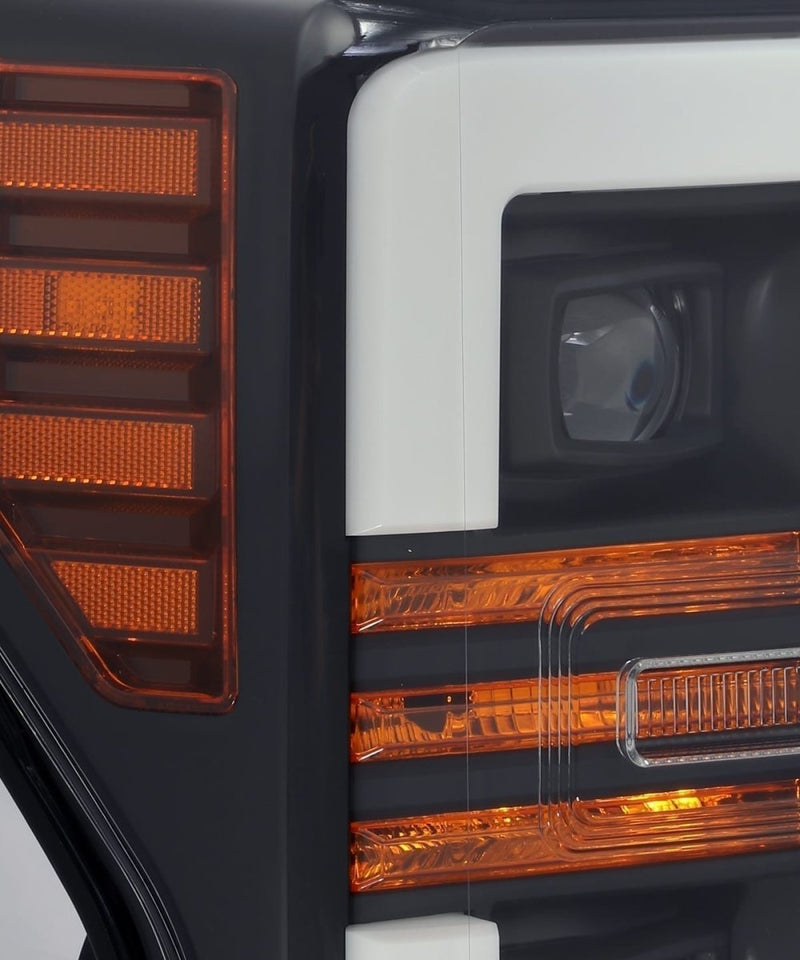 17-19 Ford Super Duty PRO-Series Projector Headlights Black - Aspire Auto Accessories