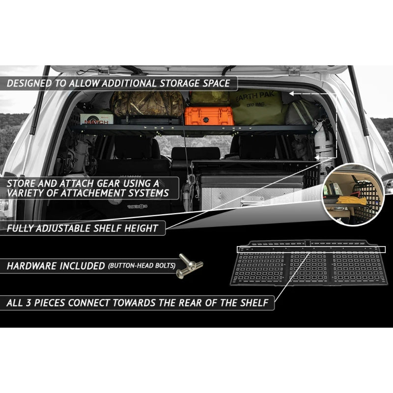 2010-2023 5th Gen Toyota 4Runner Molle Storage Panel Shelf - Aspire Auto Accessories