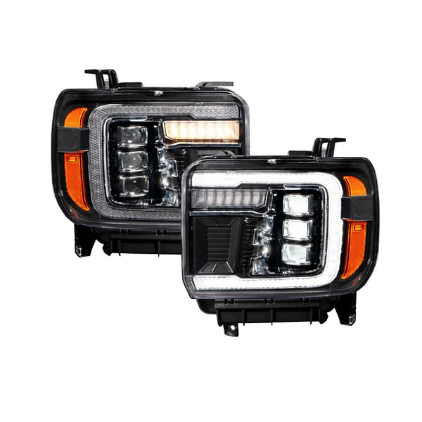 2015-2019 GMC Sierra 2500/3500 LED Projector Headlights (pair) - Aspire Auto Accessories