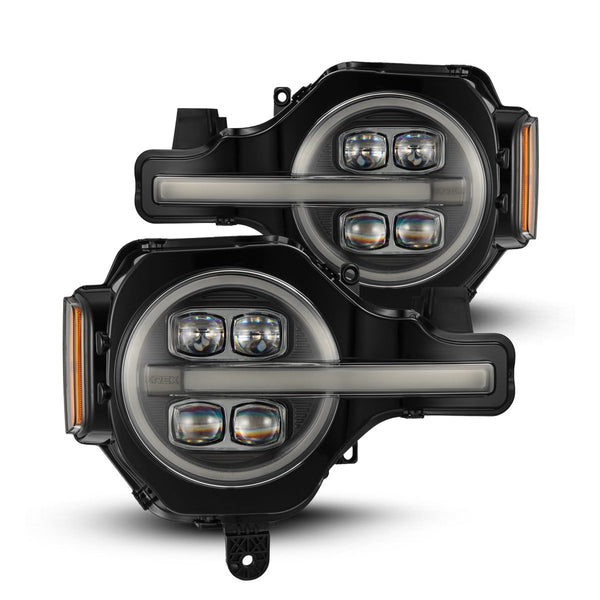 21-23 Ford Bronco / 22-23 Bronco Raptor NOVA-Series LED Projector Headlights Black - Aspire Auto Accessories