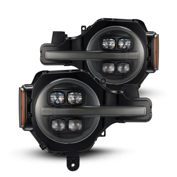 21-23 Ford Bronco /22-23 Ford Bronco Raptor NOVA-Series LED Projector Headlights Alpha-black - Aspire Auto Accessories