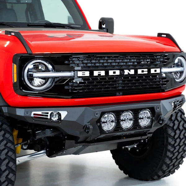 Addictive Desert Designs Bomber Front Bumper - Rigid (2021-2023 Ford Bronco) - Aspire Auto Accessories