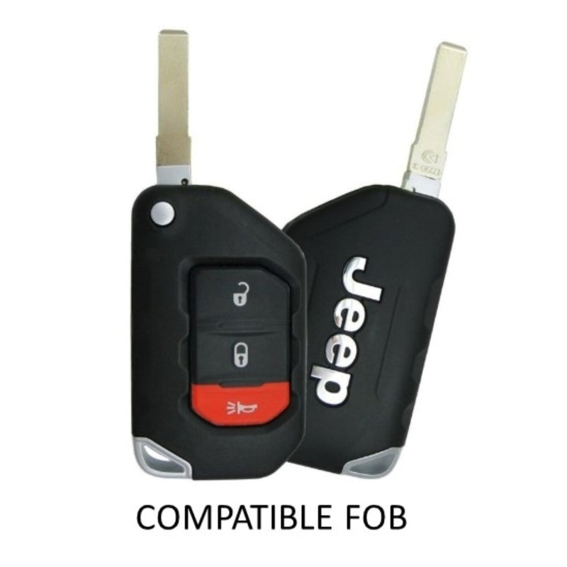 Transparent Black TPU Key Fob Cover For Jeep Wrangler JL & Gladiator JT 2018-2025
