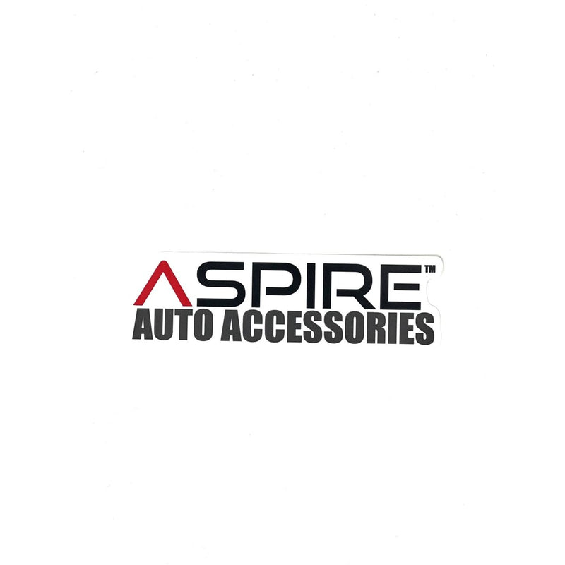 Aspire Auto Accessories White Sticker - Aspire Auto Accessories