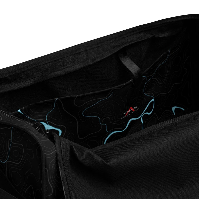 Aspire Topography Duffle Bag - Black / Blue - Aspire Auto Accessories