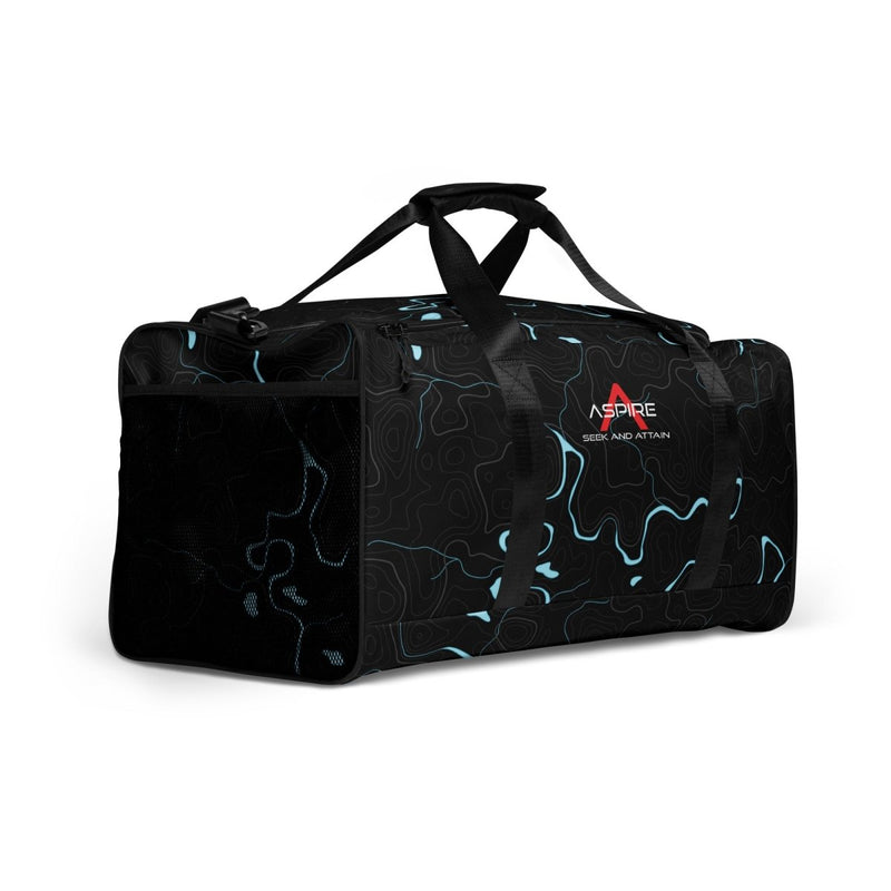Aspire Topography Duffle Bag - Black / Blue - Aspire Auto Accessories