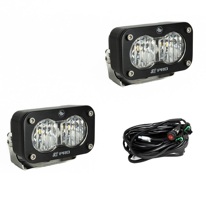 Baja Designs S2 Pro Black LED Auxiliary Light Pod Pair - Universal - Aspire Auto Accessories