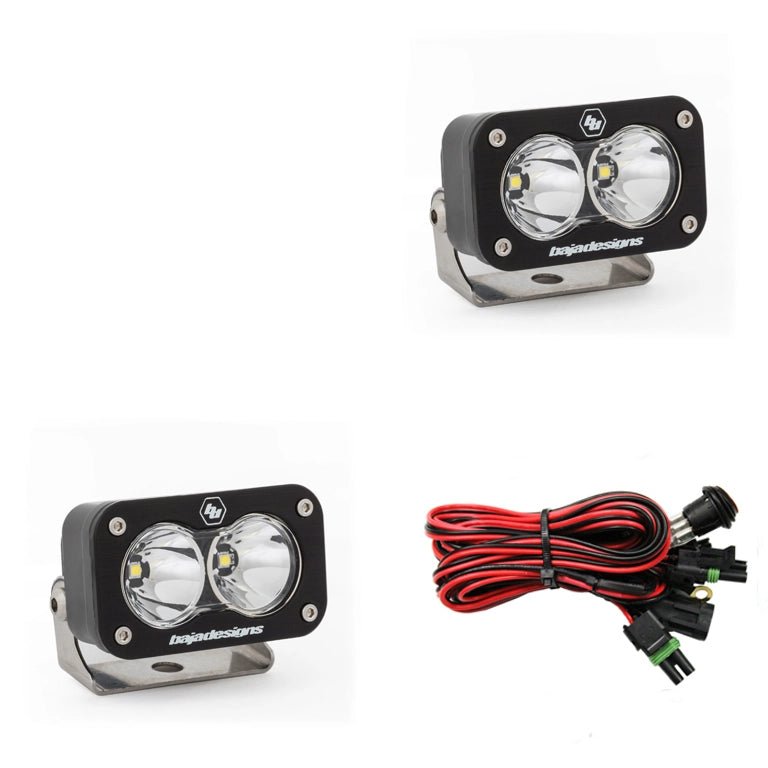 Baja Designs S2 Sport Black LED Auxiliary Light Pod Pair - Aspire Auto Accessories