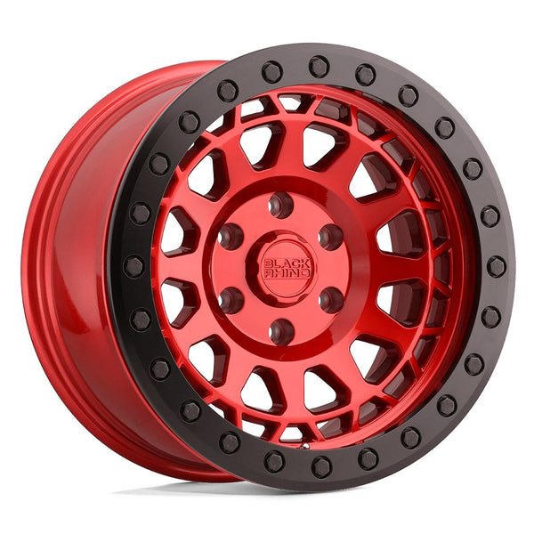 Black Rhino Primm Beadlock | Candy Red with Black Bolts | 17" - Aspire Auto Accessories