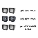 Cali Raised Fog Light Pod Replacements Brackets Kit for Tacoma (2012-2015) - Aspire Auto Accessories