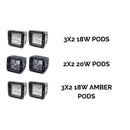 Cali Raised LED Fog Light Pod Replacement Kit with Brackets for Tacoma (2005-2011) - Aspire Auto Accessories