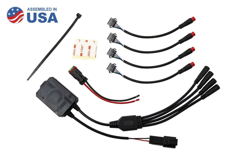 RGBW Multicolor Underglow LED Kit with Bluetooth Controller - Aspire Auto Accessories