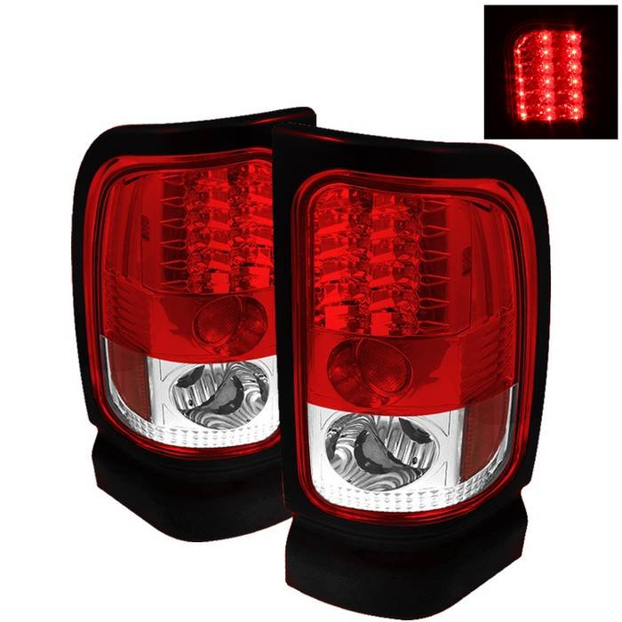 Dodge Ram 1500 1994-2001 / Ram 2500/3500 LED Tail Lights - Red Clear - Aspire Auto Accessories